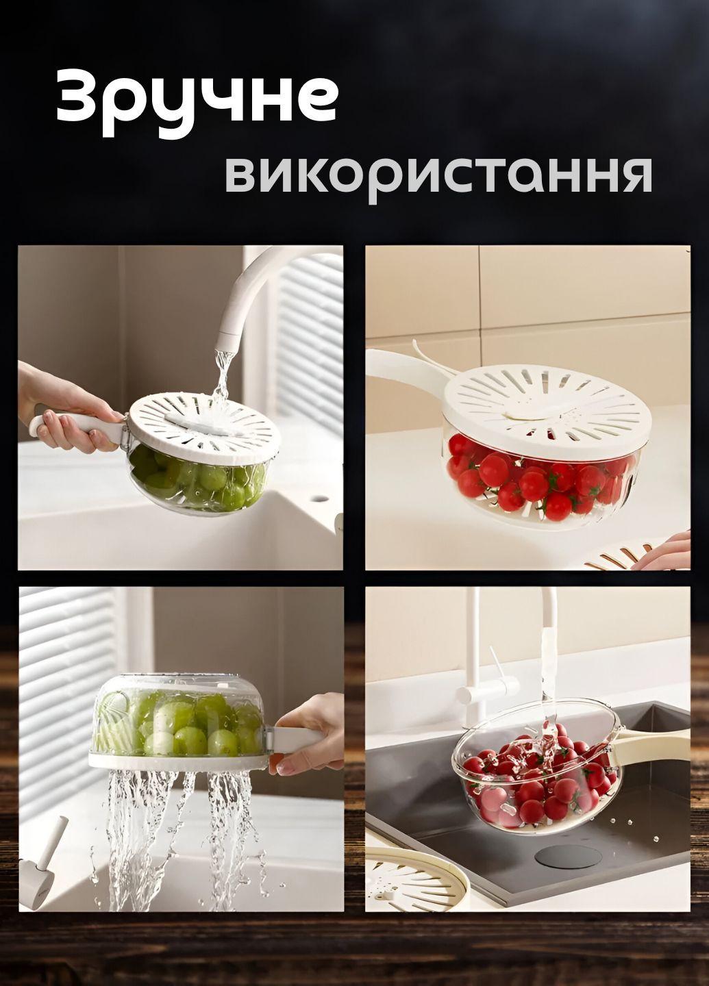 Дуршлаг-контейнер для мытья овощей и фруктов (401006) - фото 3 Дуршлаг-контейнер для мытья овощей и фруктов (401006) - фото 3