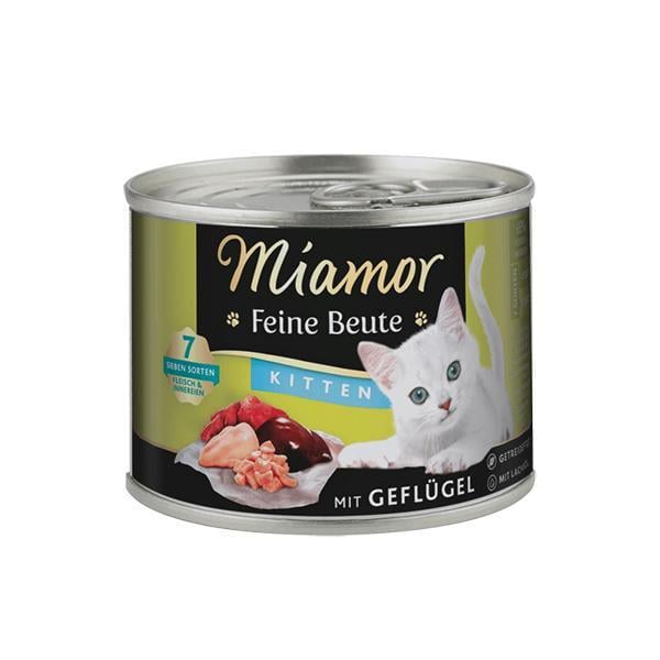 Корм вологий для кошенят Miamor Feine Beute mit Geflugel беззерновий повнораціонний Птиця 185 г (74450)