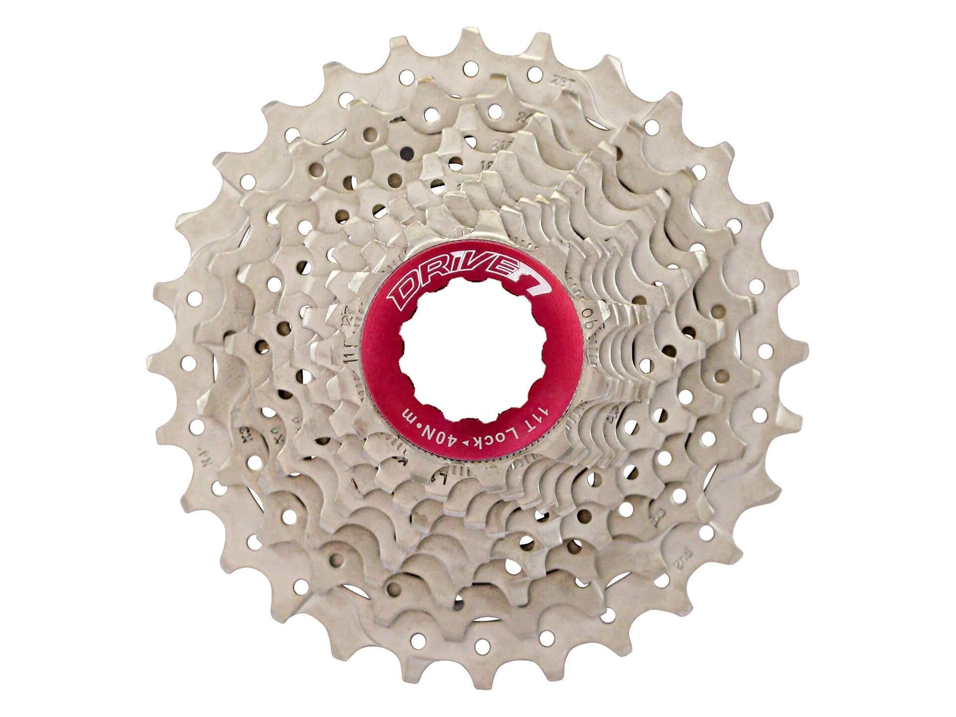 Кассета 10-k 11-25T SUN RACE RX алюминиевый паук локринг и спейсеры Metallic Silver