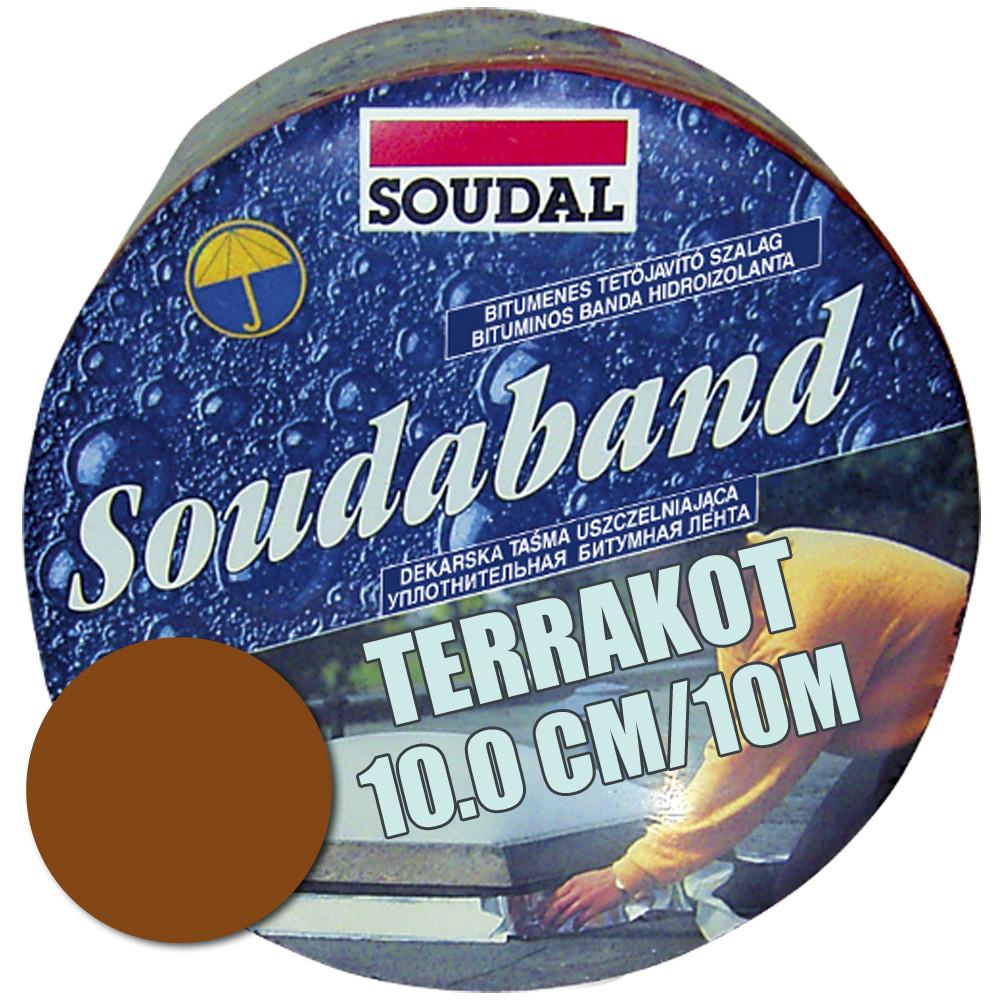 Стрічка бітумна герметизуюча SOUDABAND 10 см 10 м Терракот - фото 1