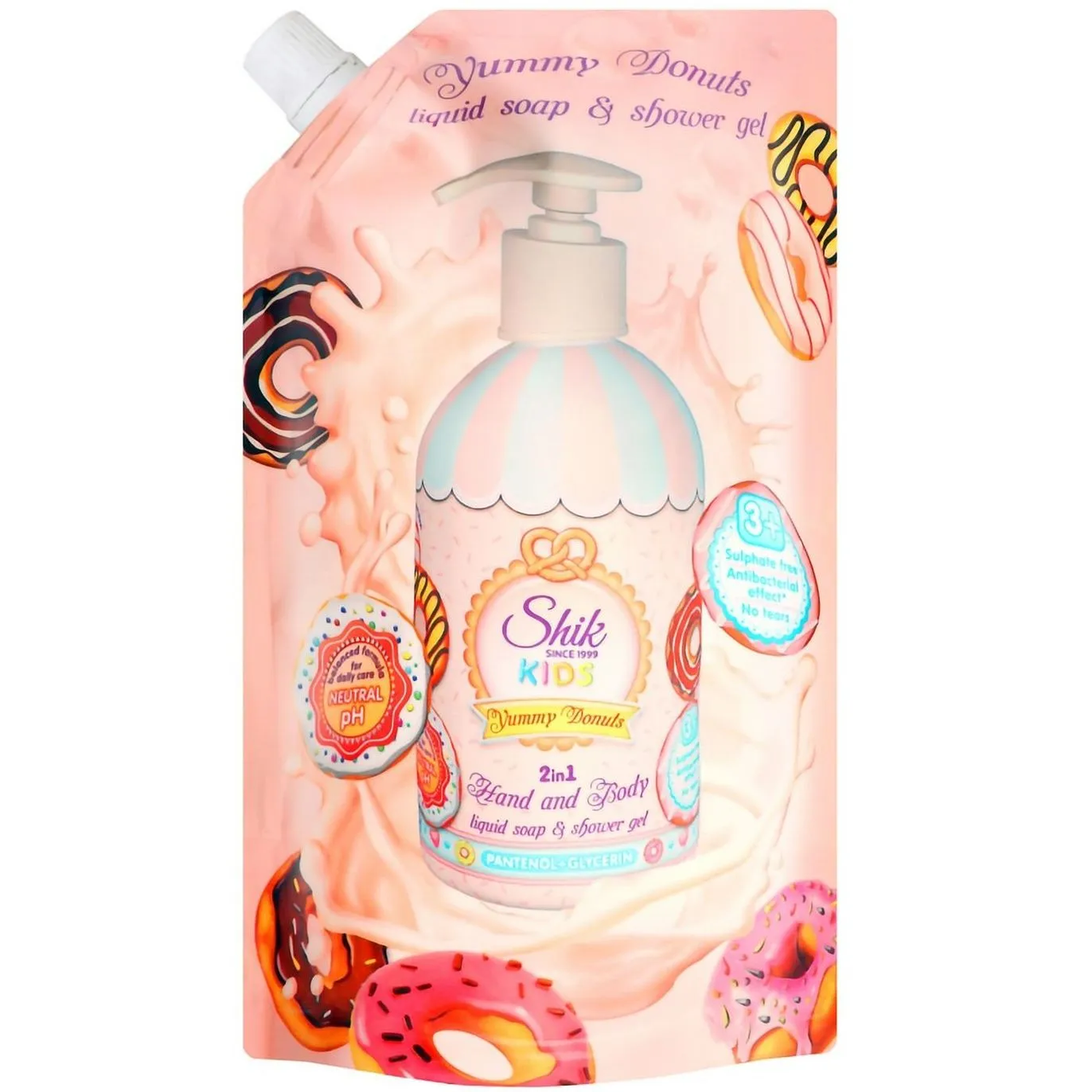 Мыло жидкое детское Shik kids Yummy Donuts дой-пак 500 мл (2461647849)