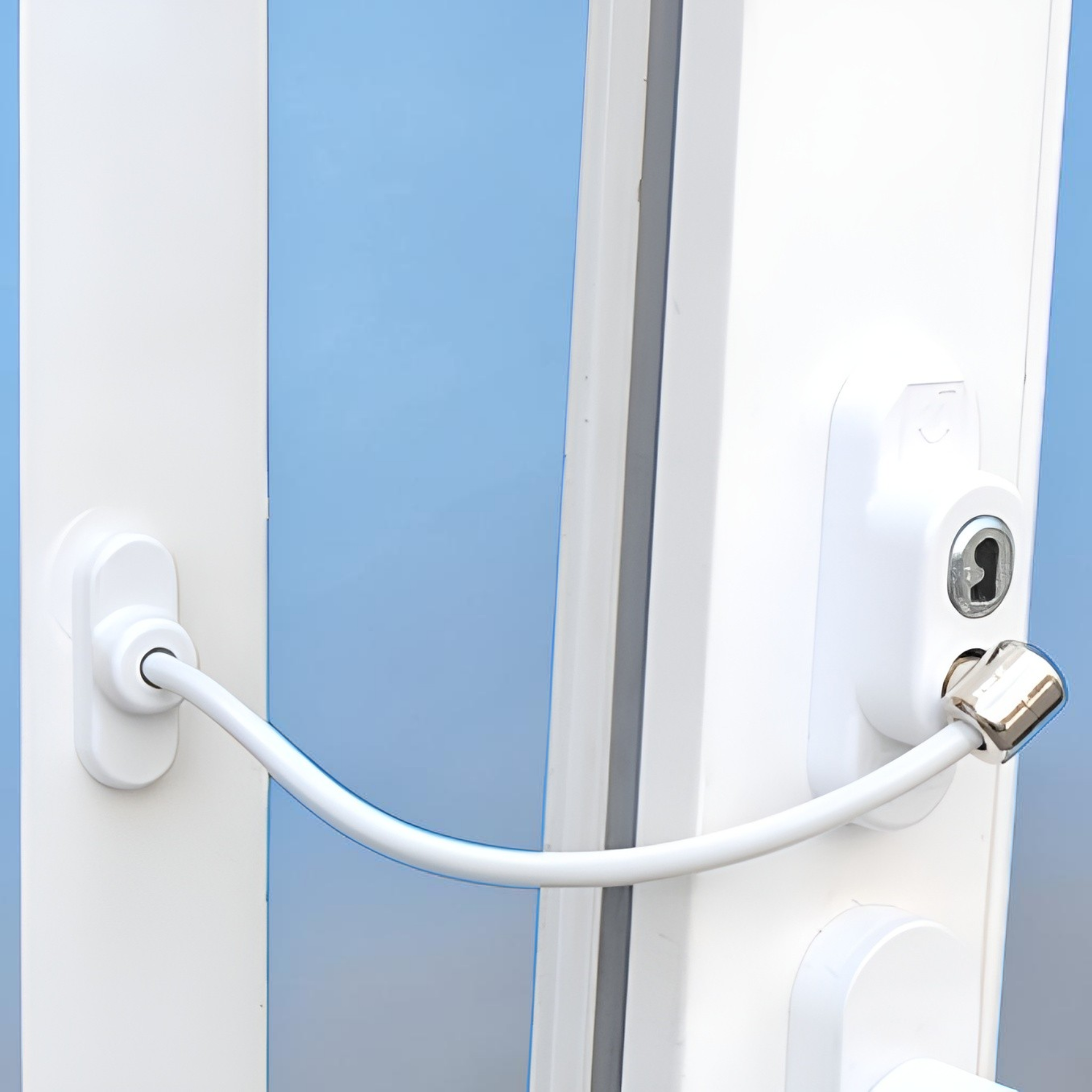 Блокатор двери/окна тросовая детская защита Penkid Cable Lock 20 см Белый (D.0023.0207)
