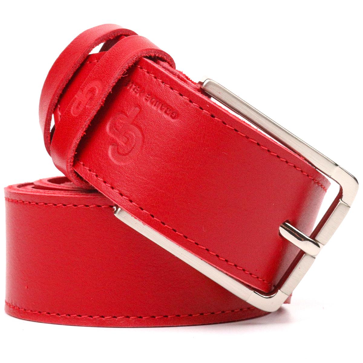 Ремінь жіночий GRANDE PELLE Leather Belt 21455 зі шкіри Червоний - фото 2