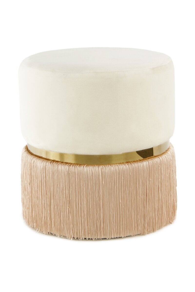 Пуф с бахромой Kayoom Rebecca 825 Слоновая кость (Y3CM7-IVY)