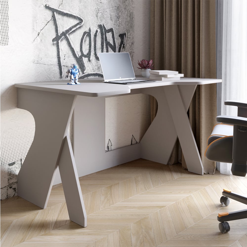 Стіл геймерський Lion Крід 130х80х74,5 см Кашемір (LION-041724) - фото 1 Стіл геймерський Lion Крід 130х80х74,5 см Кашемір (LION-041724) - фото 1