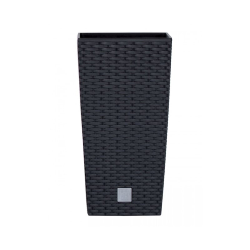 Горшок для цветов Prosperplast Rato с вставкой 2в1 Н-40,8 см Антрацит (77963-433)