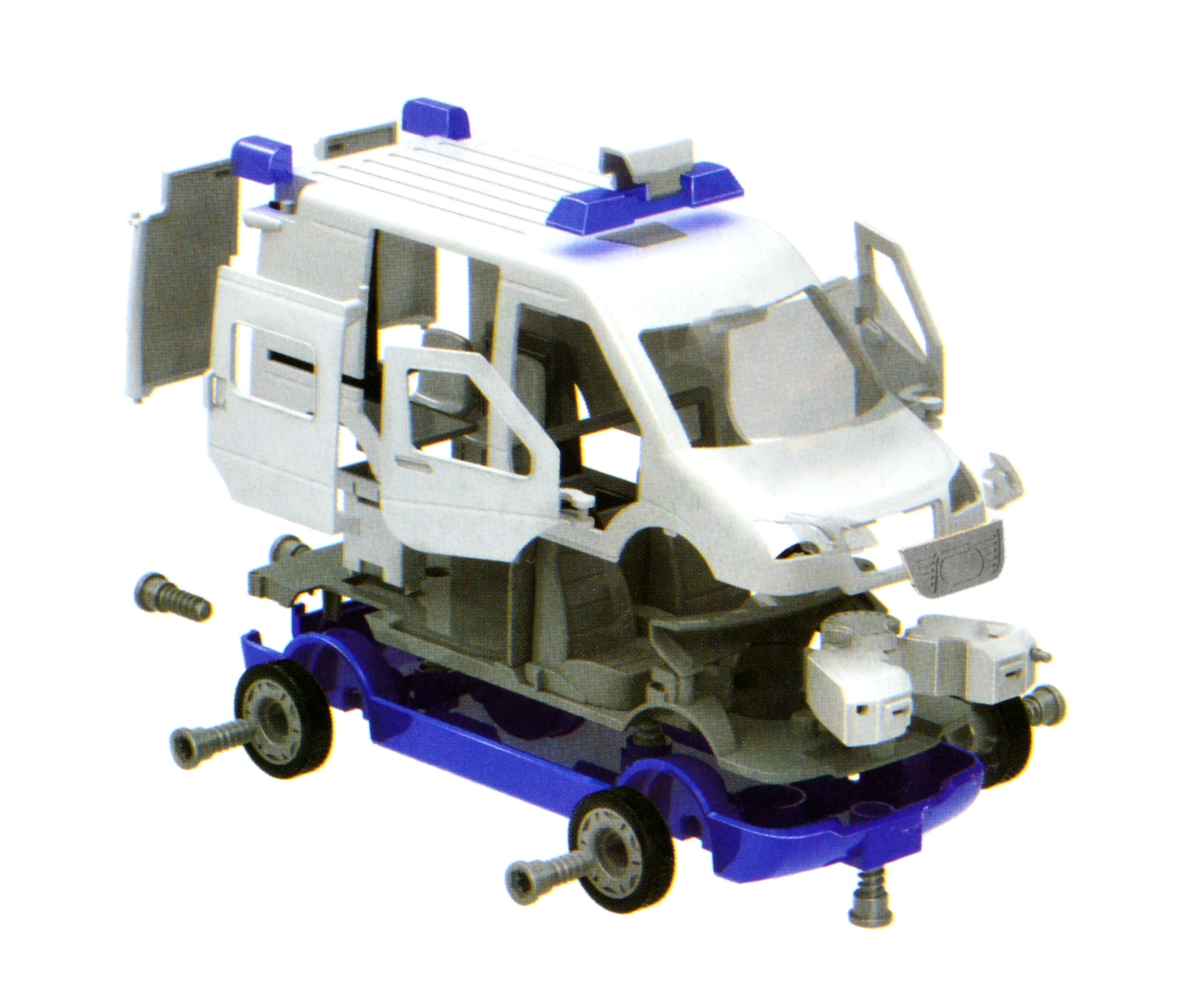 Конструктор 1369 Мікроавтобус поліція зі світловими та звуковими ефектами - фото 7 Конструктор 1369 Мікроавтобус поліція зі світловими та звуковими ефектами - фото 7