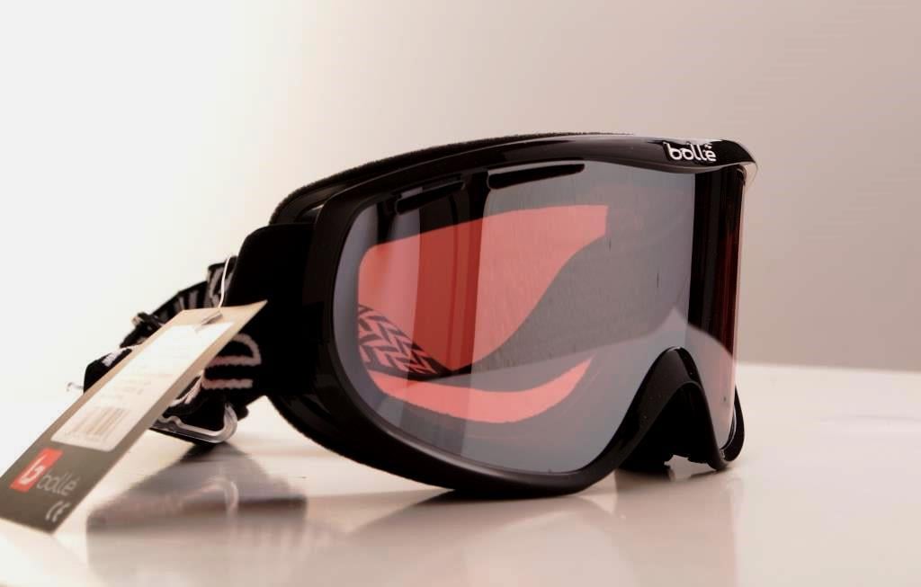 Bolle Sierra Winter Sports Goggles - Shiny Black & White Vermillion Gun