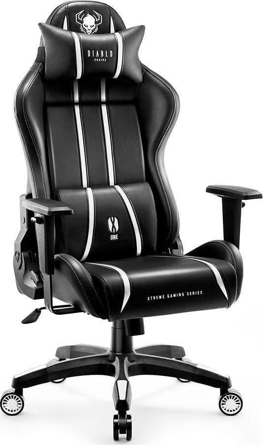 Комп'ютерне крісло для геймера Diablo Chairs X-One 2.0 King Size Black/White (312199)