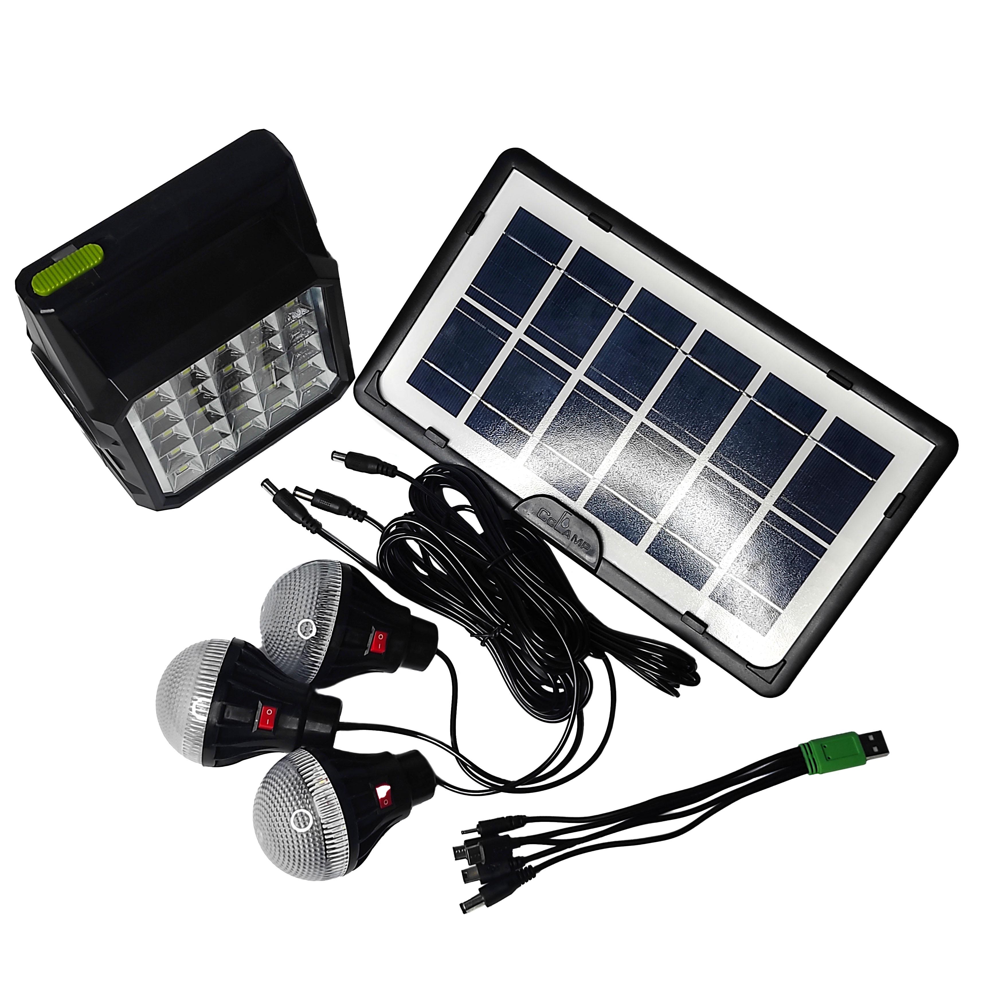 Набор солнечная станция/ручной переносной светодиодный фонарь GDTimes GD 105/павербанк (7273)