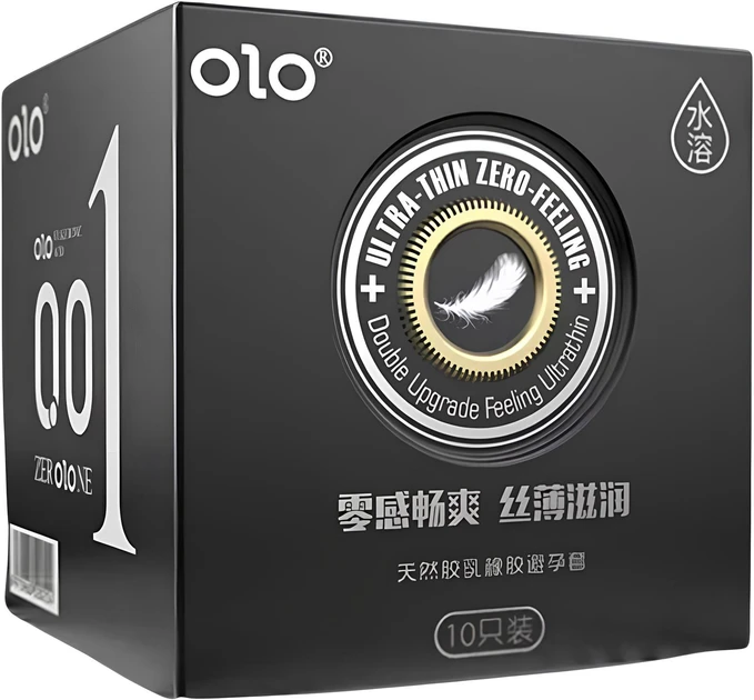 Презервативи OLO Neo Black 001 ультратонкі з каучуку 10 шт.