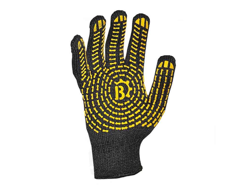 Перчатки рабочие Master BOB 562 Мастер ХБ40ПЄ60 7 класс ПВХ р. 10 Черный (977005)