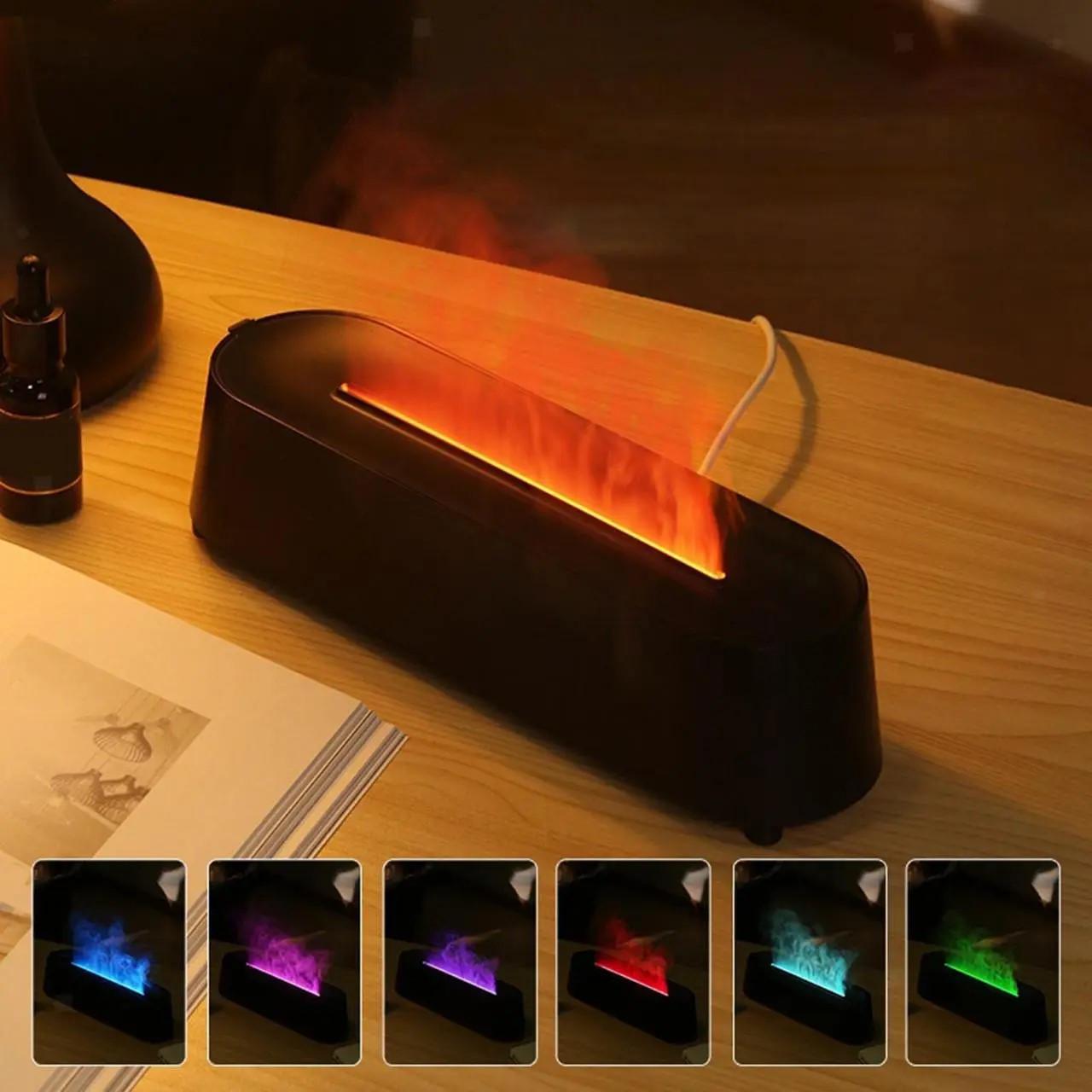 Зволожувач повітря Flame Diffuser Humidifier RGB з ефектом полум'я з резервуаром для ефірної олії (9133) - фото 6 Зволожувач повітря Flame Diffuser Humidifier RGB з ефектом полум'я з резервуаром для ефірної олії (9133) - фото 6