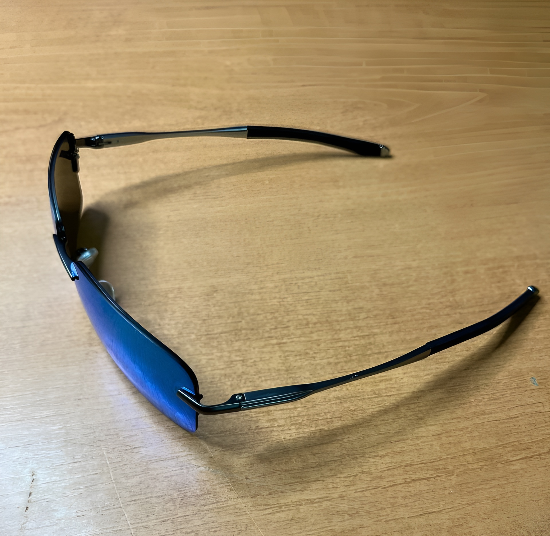 Сонцезахисні окуляри чоловічі Polaroid поляризаційні UV400 антиблікові квадратні Темно-сірий/Блакитний (479c1208) - фото 3