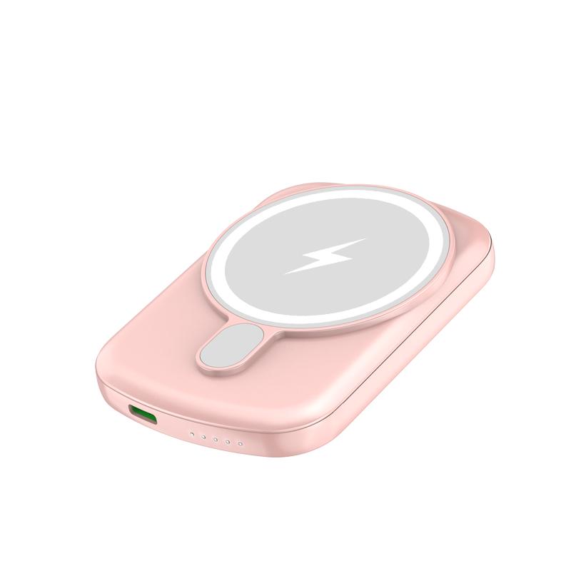 Повербанк MagSafe Wireless JYD-PB16 10000 mAh Type-c Qi 15 20 Вт PD QC Pink (536065)