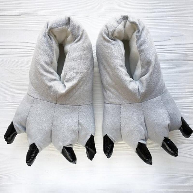 Домашние тапочки Лапы Серый