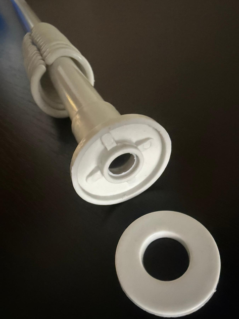 Карниз раздвижной с кольцами в комплекте металлический для ванной комнаты 130-260 см (26610999) - фото 3