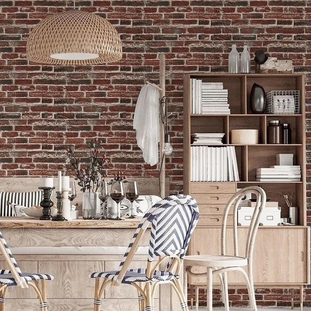 3D-панель декоративная самоклеящаяся под старинный кирпич 700x770x4 мм Красно-коричневый (BPN4-049) - фото 3 3D-панель декоративная самоклеящаяся под старинный кирпич 700x770x4 мм Красно-коричневый (BPN4-049) - фото 3