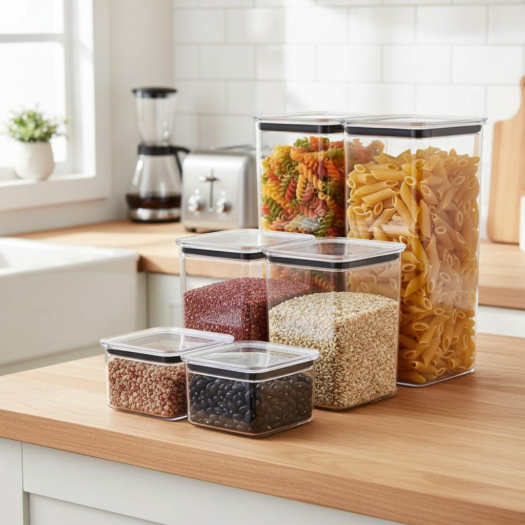 Комплект ємностей для сипучих продуктів пластикові 0,55/1,2/1,75 л 6 шт. (29889926)