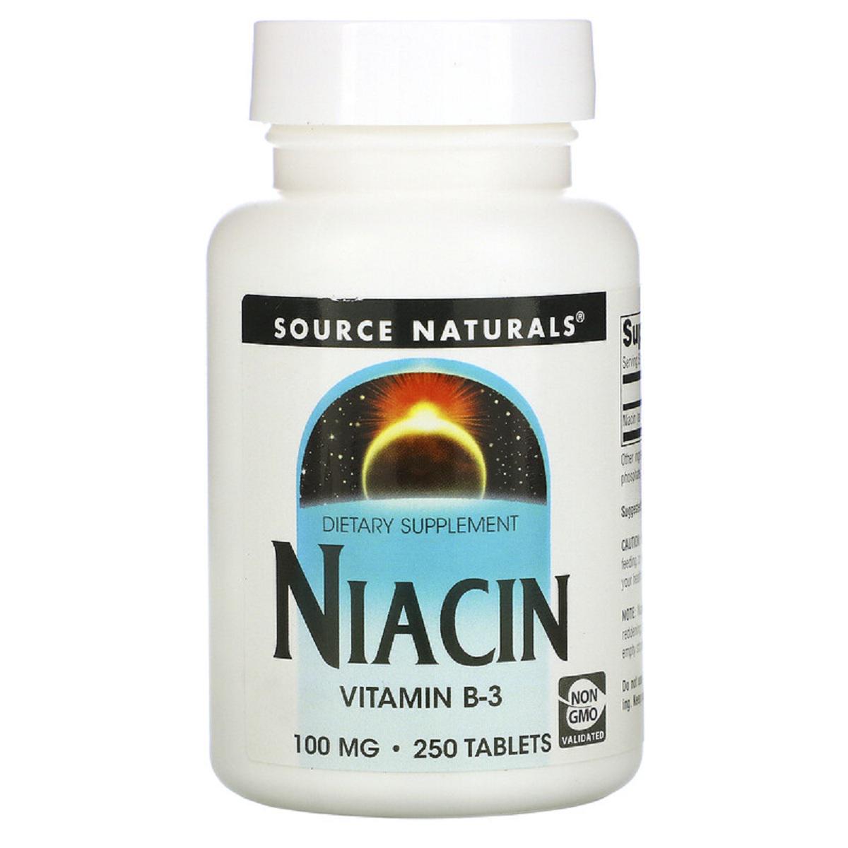 Ниацин Source Naturals в3 100 мг 250 таблеток