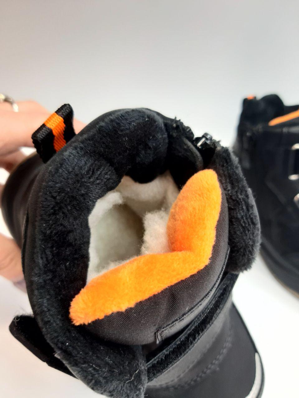 Черевики зимові Clibee для хлопчика р. 32 21,1 см Чорний (607 bl-orange) - фото 5