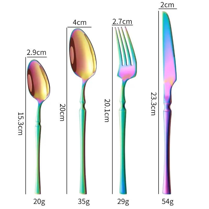 Набор столовых приборов REMY-DECOR Innsbruck Light для дома 4 пр. Радужный - фото 2