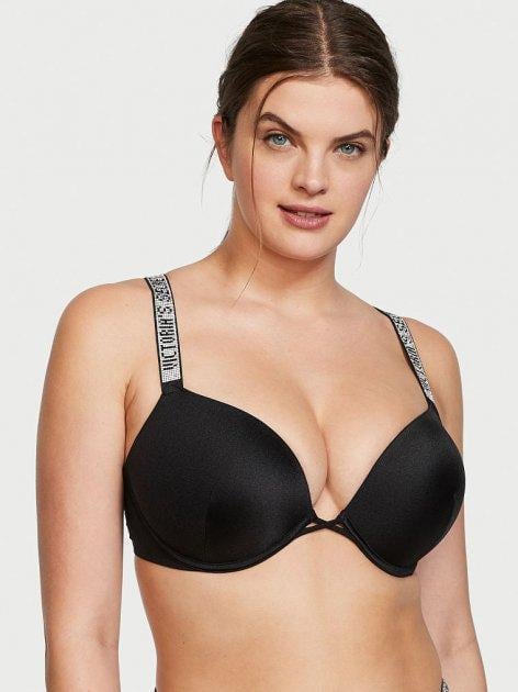 Верх купальника Victoria's Secret Shine Strap Bombshell Add-2-Cups Push-Up подвійний пуш-ап 80E Чорний (2132821179) - фото 1