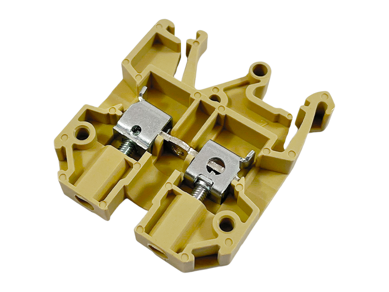 Колодка клеммная Lemanso LMA2695 SAK на DIN-рейку 4 мм Желтый (8666)