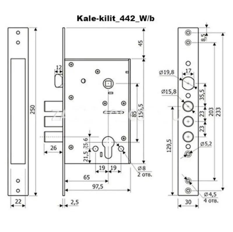 Замок цилиндровый 442 без соответствующей планки пакет Хром (1-30193) - фото 2 Замок цилиндровый 442 без соответствующей планки пакет Хром (1-30193) - фото 2