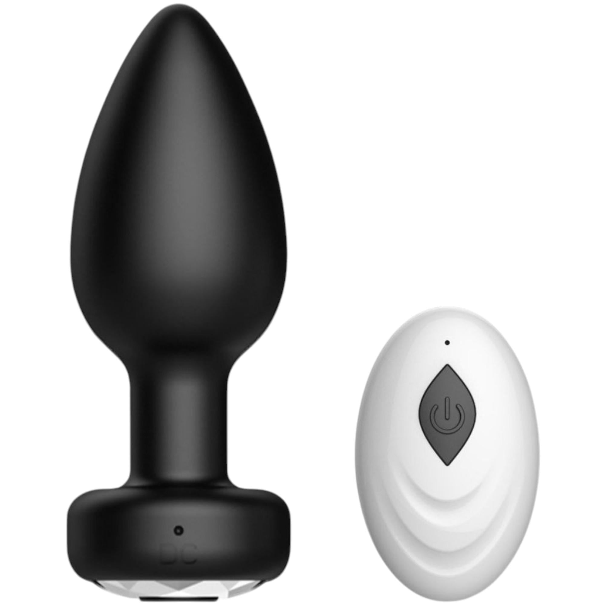 Анальная пробка Vibrating plug с вибрацией на пульте Черный (SE-1065)