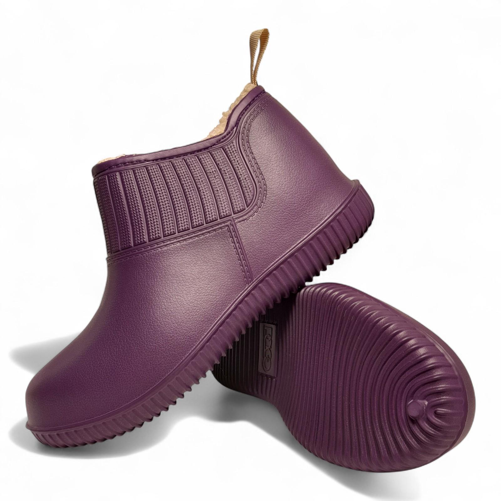 Галоши женские высокие утепленные dagostyle р. 38 25 см Фиолетовый (2763482028) - фото 6