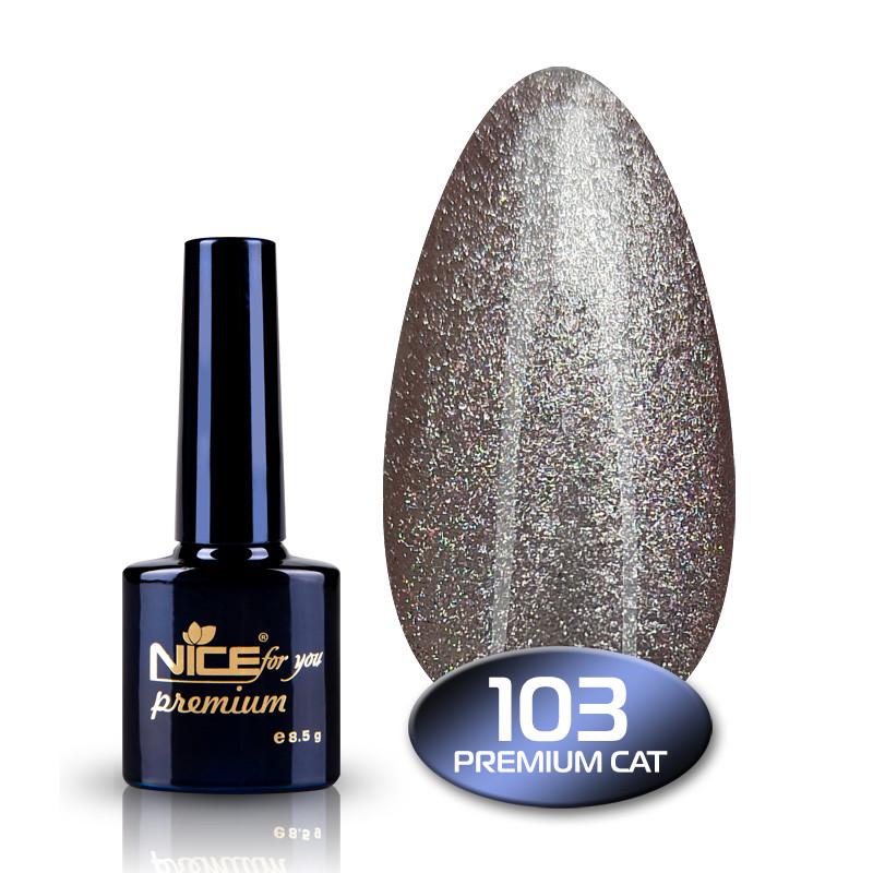 Гель-лак Nice for you Premium Cat 8,5 г №103 Світло-коричневий