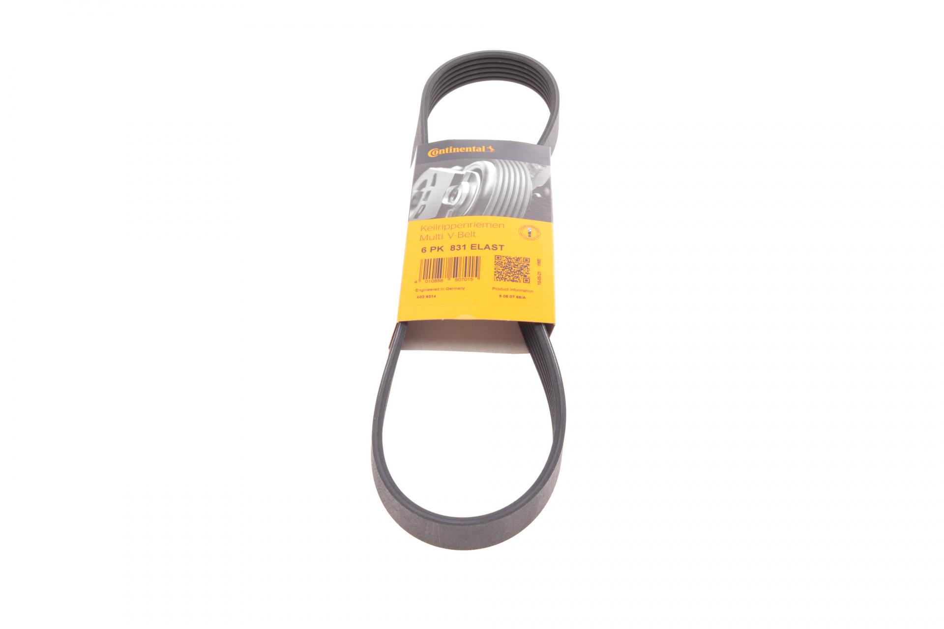 Ремінь генератора Continental для Ford Transit 2.0Di/TDCi 00- -AC (6PK831 ELAST)