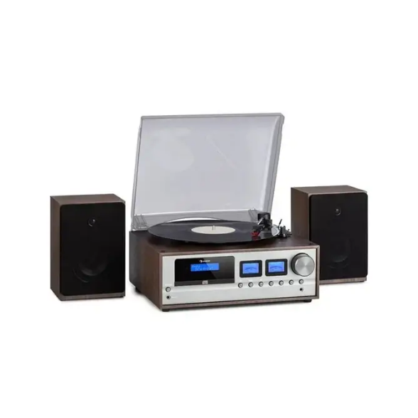 Стереосистема/музыкальный центр Auna Oxford в ретро-стиле для дома 20 Вт 78 об/мин (10033735)