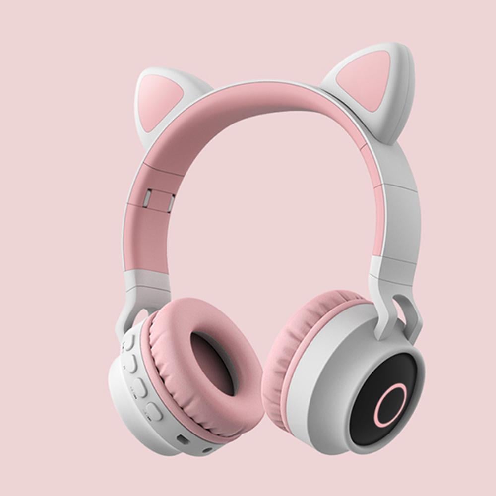 Наушники беспроводные Fingertime BT028C с кошачьими ушками Серый