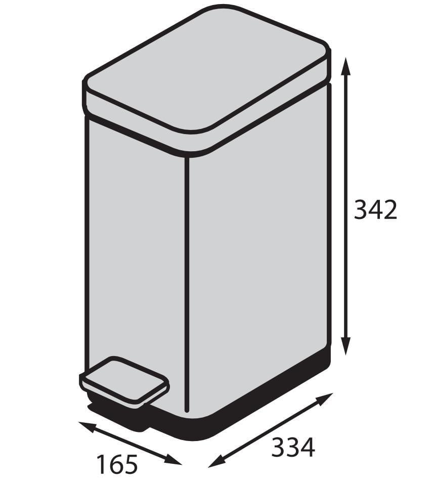 Ведро для мусора KOER TC-010210-02 с плавным закрытием прямоугольное 10 л Нержавеющая сталь (KR5597) - фото 8 Ведро для мусора KOER TC-010210-02 с плавным закрытием прямоугольное 10 л Нержавеющая сталь (KR5597) - фото 8