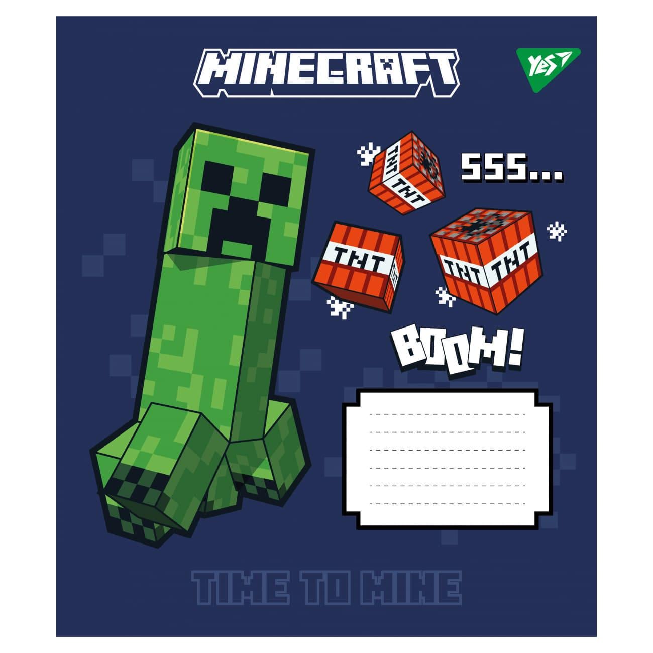 Тетрадь школьная YES Minecraft Signs клетка 12 л. (767556) Тетрадь школьная YES Minecraft Signs клетка 12 л. (767556)