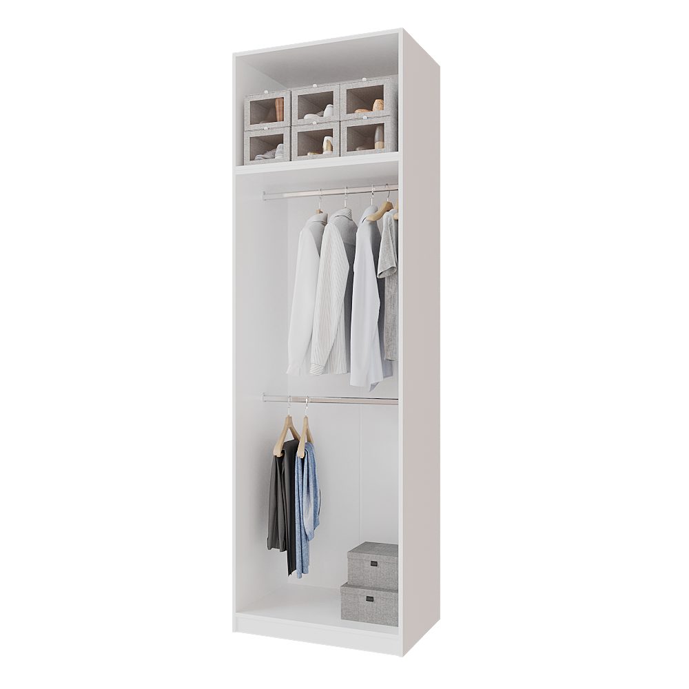 Шафа розпашна з антресолью Меблітренд Чиназес Чиа-800.5 800х500х2550 мм Білий (26841474) - фото 2 Шафа розпашна з антресолью Меблітренд Чиназес Чиа-800.5 800х500х2550 мм Білий (26841474) - фото 2