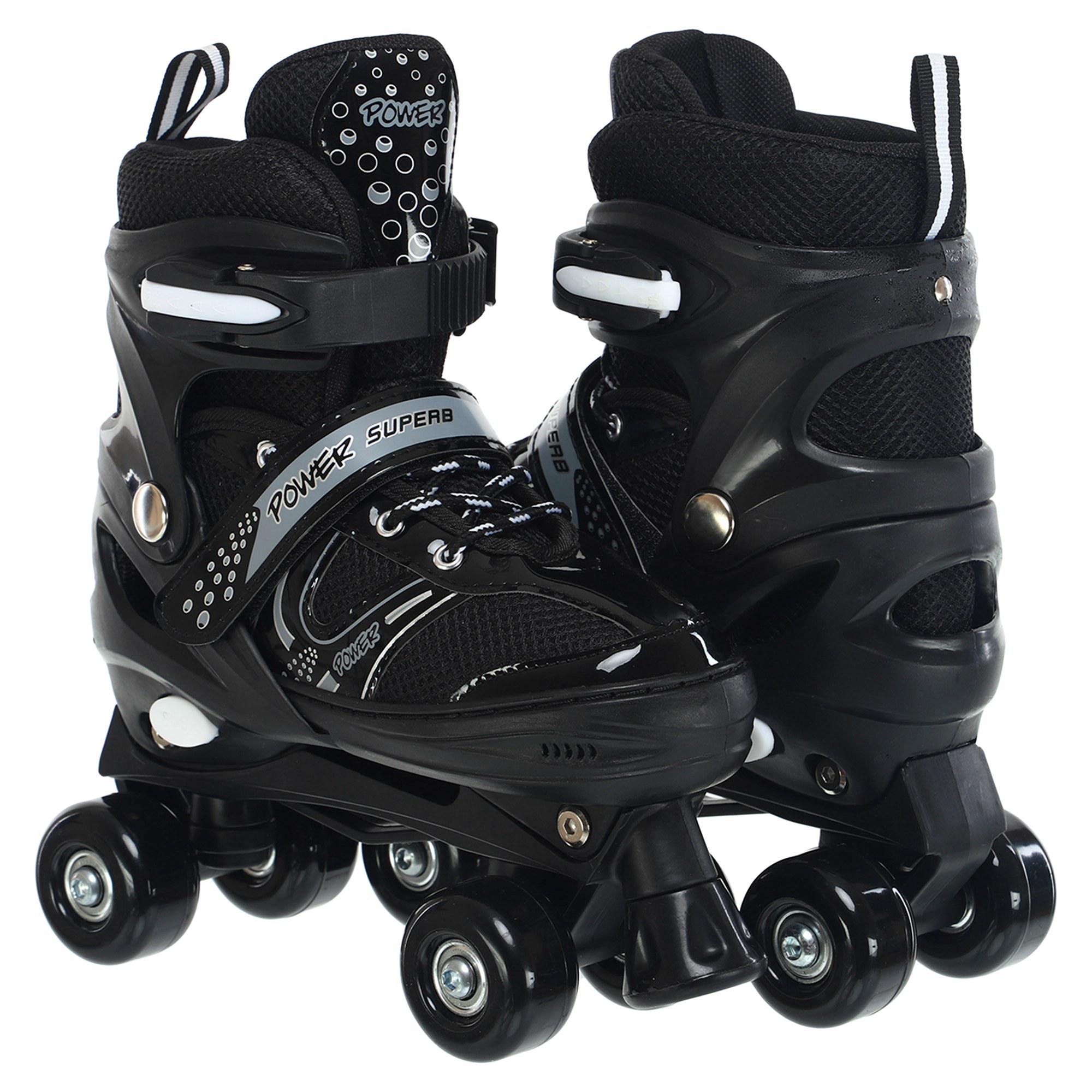 Ролики квади розсувні Banwei SK-9454 р. 39-42 Чорно-сірий (SK-9454_Черный-серый_L_(39-42) - фото 4