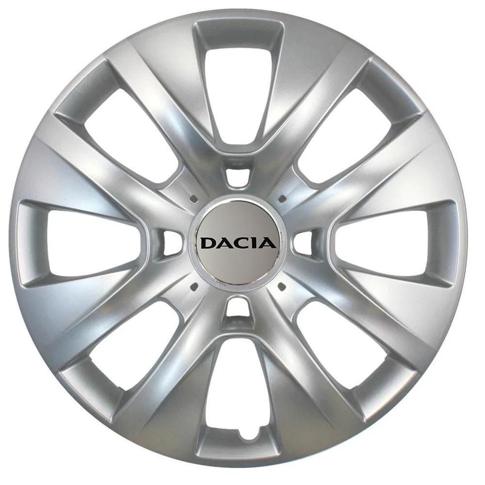 Ковпаки SJS 334 з логотипом Dacia R15 4 шт. Срібний (2654558741)