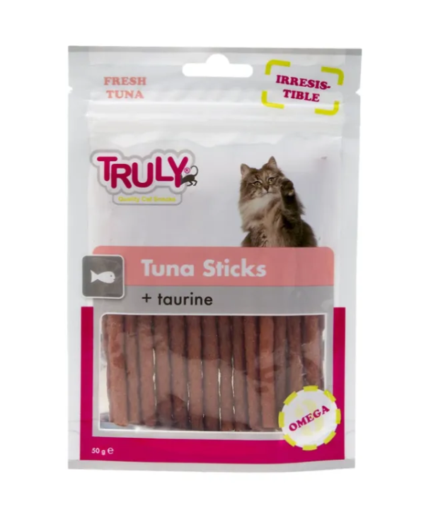 Ласощі для котів Truly Tuna Sticks + Taurine-палички з тунцем і таурином 50 г