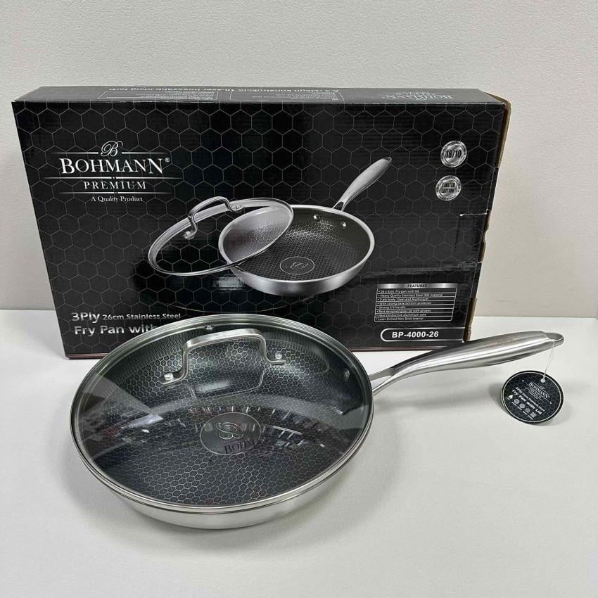 Сковорода универсальная с крышкой Bohmann BP-4000-26 d 26 см (2803507418)