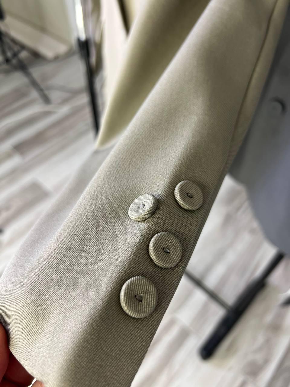 Піджак жіночий Qidian 9329 двійка імітація жилетки вільний широкий крій OS Бежевий (3770) - фото 10