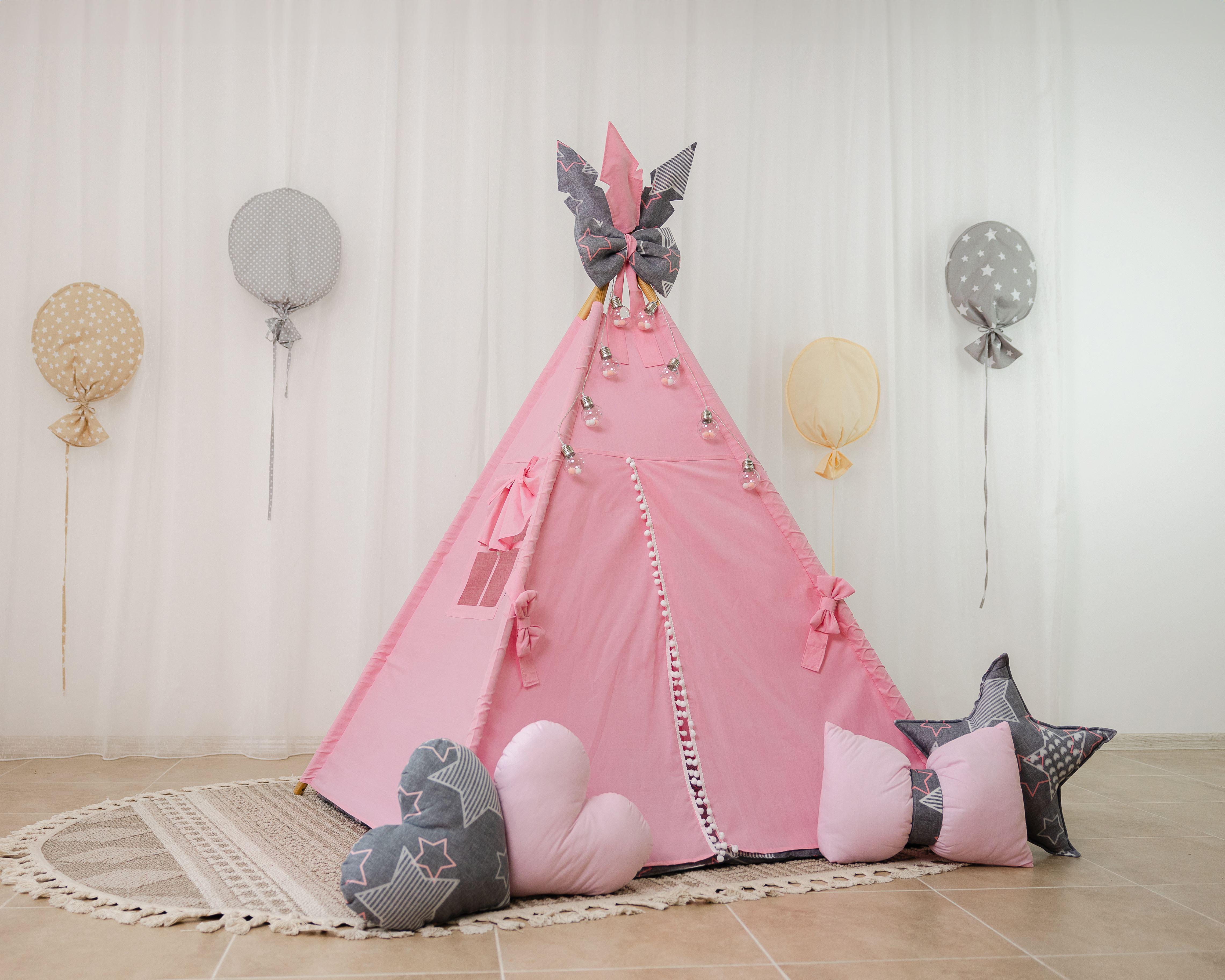 Вигвам для девочки Розовая мечта с 4 подушками (0000950) - фото 10 Вигвам для девочки Розовая мечта с 4 подушками (0000950) - фото 10