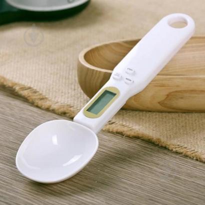 Електронна мірна ложка з вагами, Біла, Digital Spoon Scale | ложка-ваги для кухні - фото 2