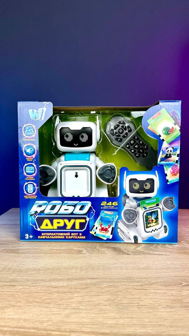 Робот-картридер на радиоуправлении WToys РобоДруг 89610 123 карточки/246 изображений/сказки/песни/истории/сенсорная кнопка украинская озвучка (168349) - фото 4 Робот-картридер на радиоуправлении WToys РобоДруг 89610 123 карточки/246 изображений/сказки/песни/истории/сенсорная кнопка украинская озвучка (168349) - фото 4