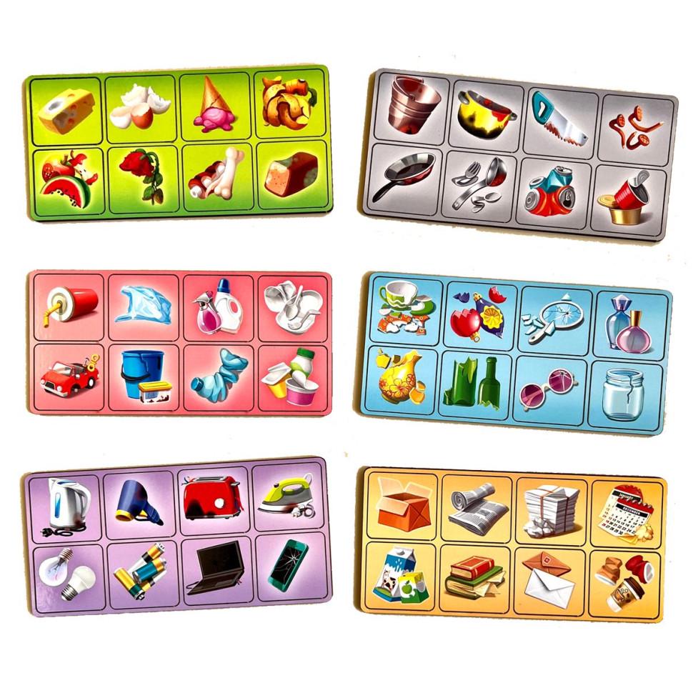 Іграшка дитяча дерев'яна Ubumblebees PSF129 Сортування сміття: сміттєвоз комодик