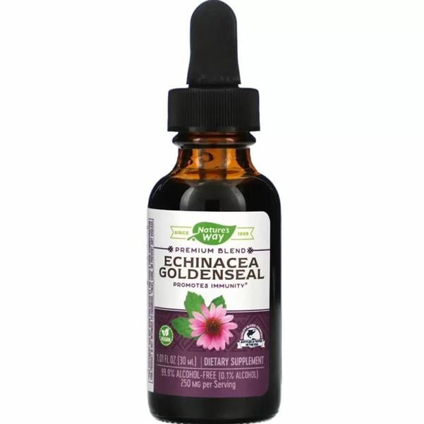 Эхинацея Nature's Way Echinacea Goldenseal Alcohol Free 99,9% 1 fl oz 30 ml