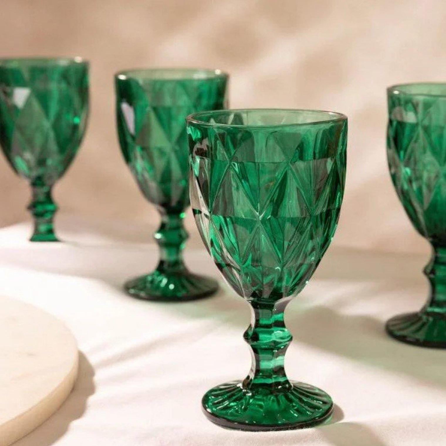 Набор бокалов для вина Homla LUNNA 310 мл 4 шт. Зеленый (163838) - фото 8 Набор бокалов для вина Homla LUNNA 310 мл 4 шт. Зеленый (163838) - фото 8