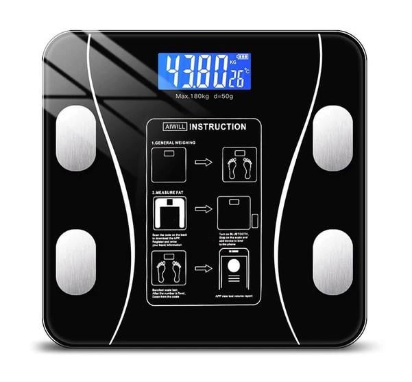 Смарт-весы напольные Smart Scale 180 кг 25x25 см Черный (2711316746)